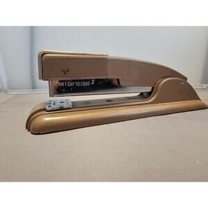 Vintage Swingline Brown 27 Stapler - Art Deco Design, tested & works